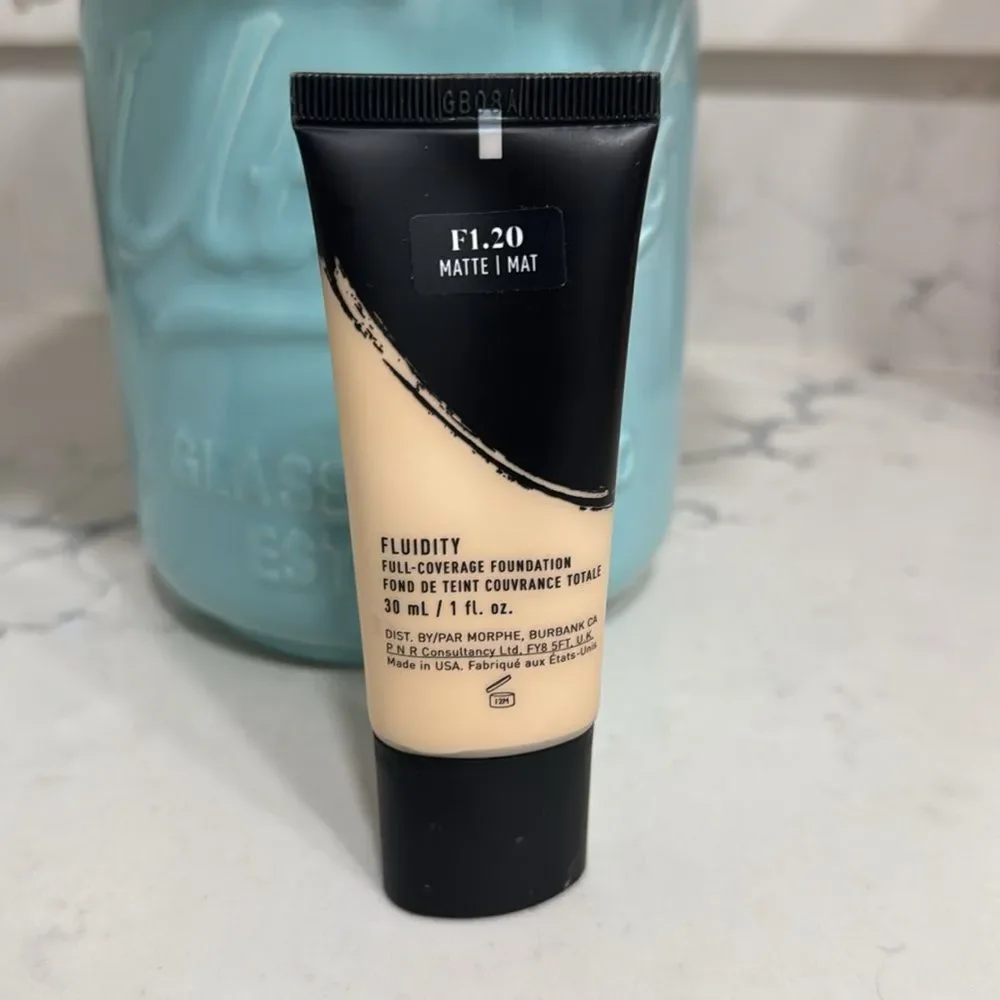 Morphe Fluidity Full-Coverage Foundation in shade F1.20 (Matte) 30ml 1fl oz